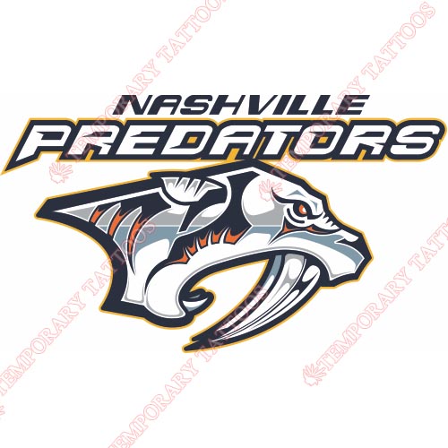 Nashville Predators Customize Temporary Tattoos Stickers NO.209